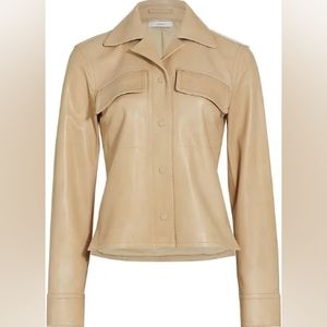 Vince,leather jacket,M, cream